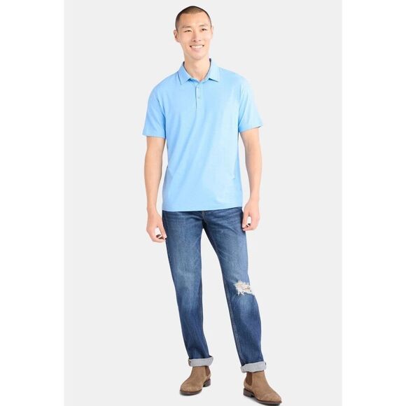 George Men's & Big Men's Blue Polo with Short Sleeves, Size 2XL. NWT. - Picture 1 of 8